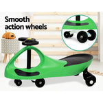 Keezi Kids Ride On Swing Car  -Green