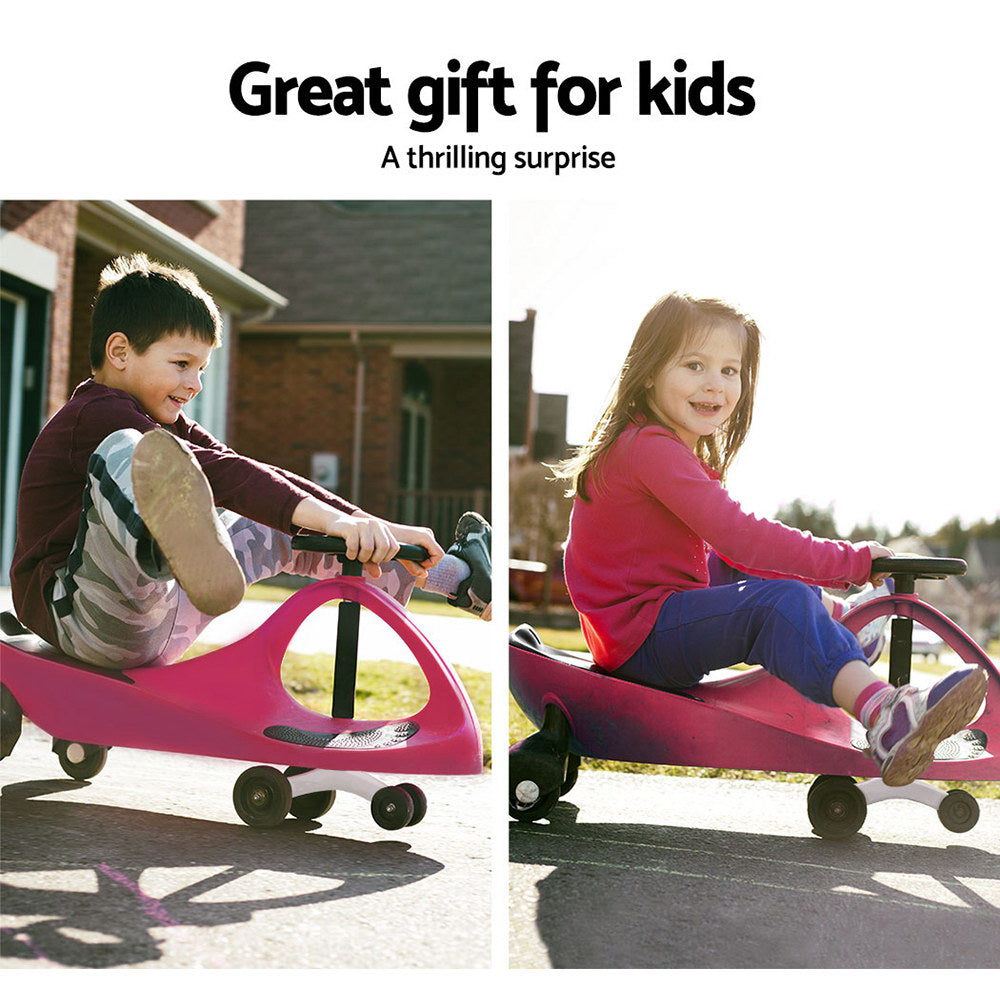 Keezi Kids Ride On Swing Car  - Pink