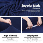 Artiss 2-piece Sofa Cover Elastic Stretch Couch Covers Protector 1 Steater Navy