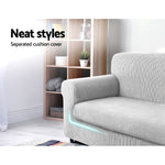 Artiss 2-piece Sofa Cover Elastic Stretch Couch Covers Protector 2 Steater Grey