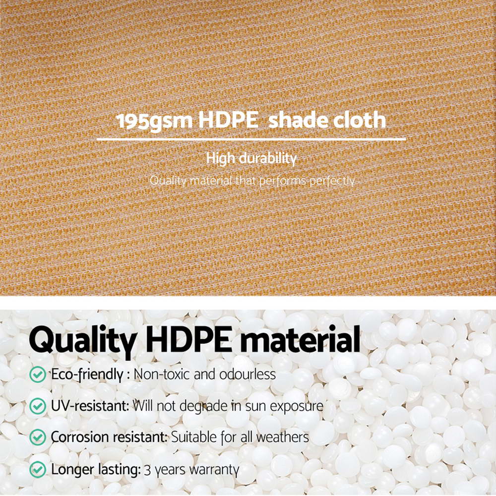 Instahut 1.83 x 10m Shade Sail Cloth - Beige