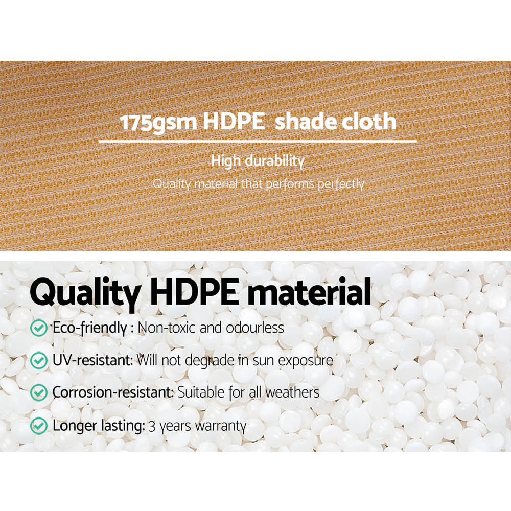 Instahut 70% UV Sun Shade Cloth Shadecloth Sail Roll Mesh Garden Outdoor 1.83x30m Beige