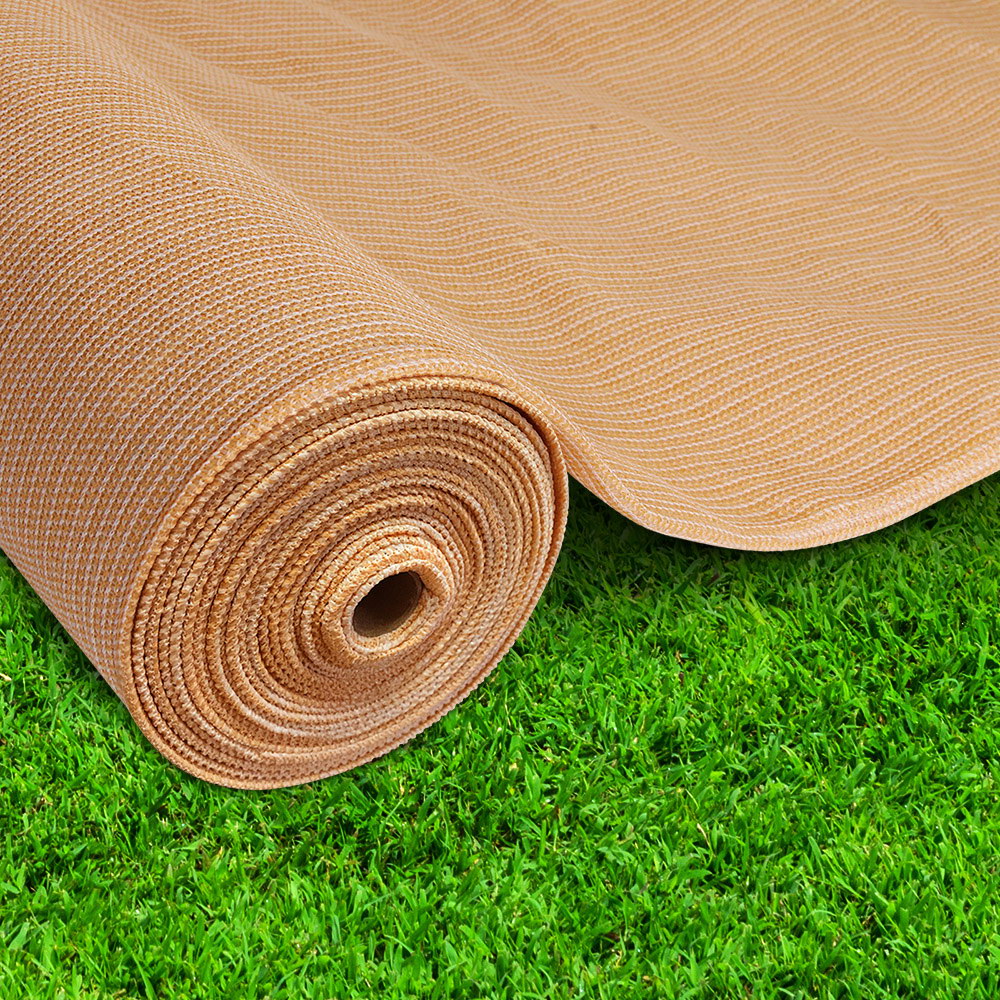 Instahut 70% UV Sun Shade Cloth Shadecloth Sail Roll Mesh Garden Outdoor 1.83x30m Beige