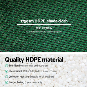 Instahut 3.66 x 10m Shade Sail Cloth - Green