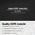 Instahut 3.66 x 10m Shade Sail Cloth - Black