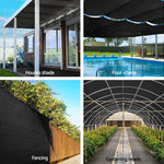 Instahut 3.66 x 10m Shade Sail Cloth - Black