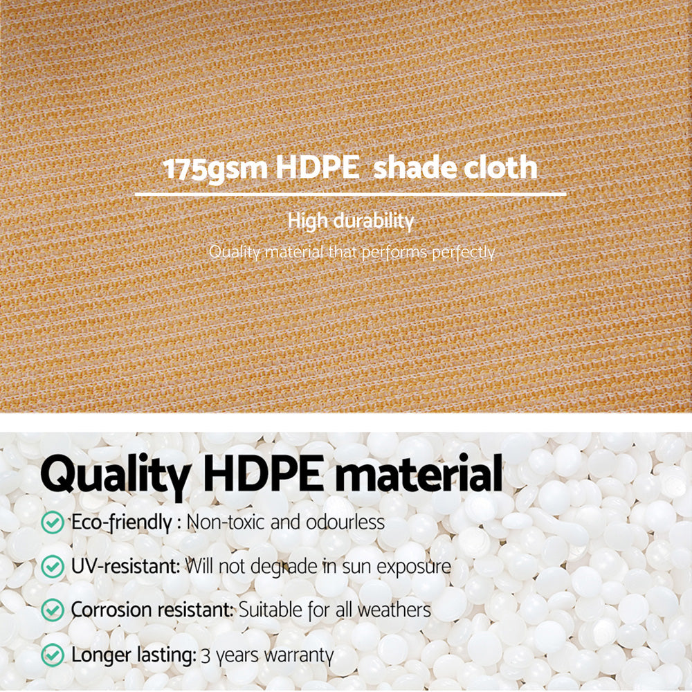 Instahut 3.66 x 20m Shade Sail Cloth - Beige