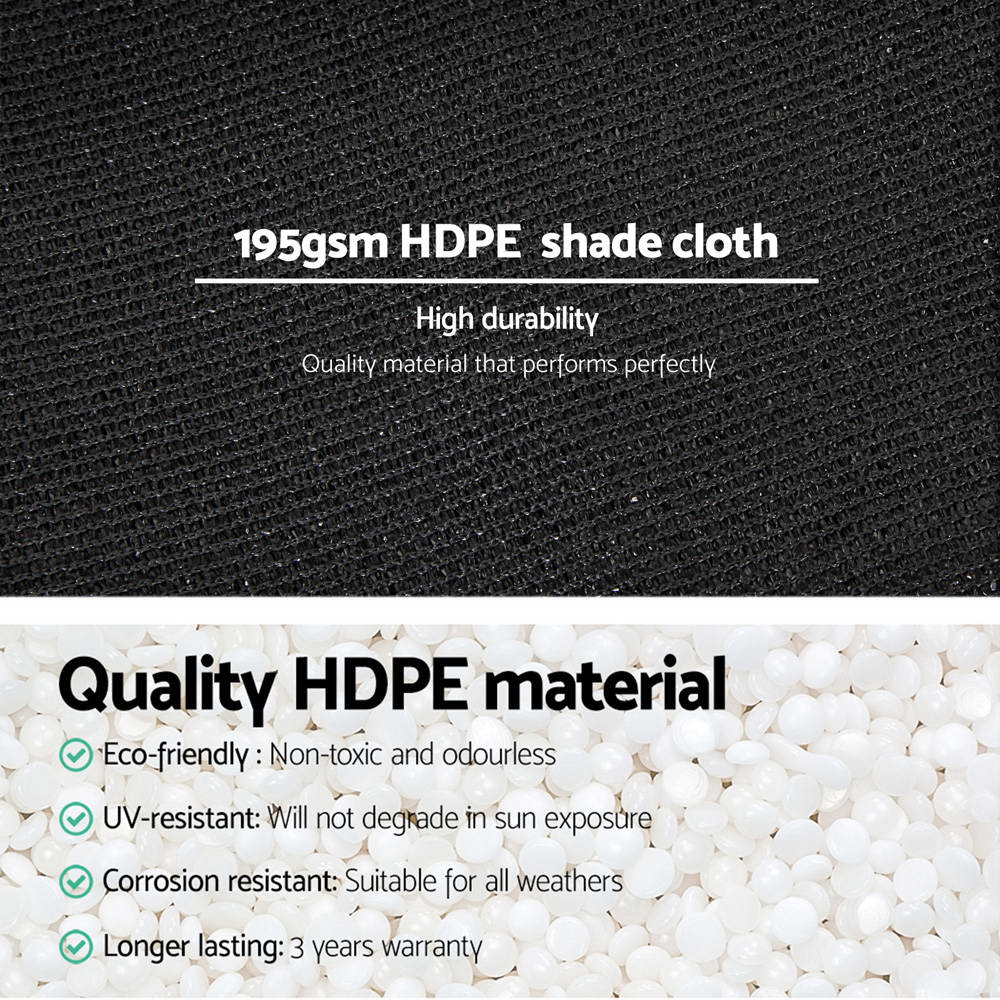 Instahut 3.66 x 20m Shade Sail Cloth - Black