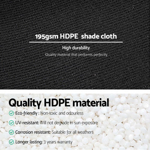 Instahut 3.66 x 20m Shade Sail Cloth - Black