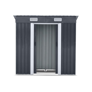 Giantz 1.94 x 1.21m metal Base Garden Shed - Grey