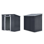 Giantz 1.94 x 1.21m metal Base Garden Shed - Grey