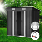 Giantz 1.94 x 1.21m metal Base Garden Shed - Grey