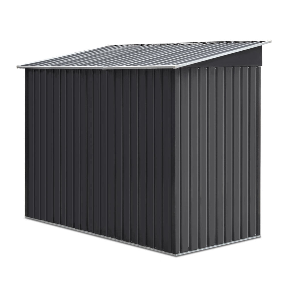 Giantz 2.38 x 1.31m Steel Garden Shed - Grey