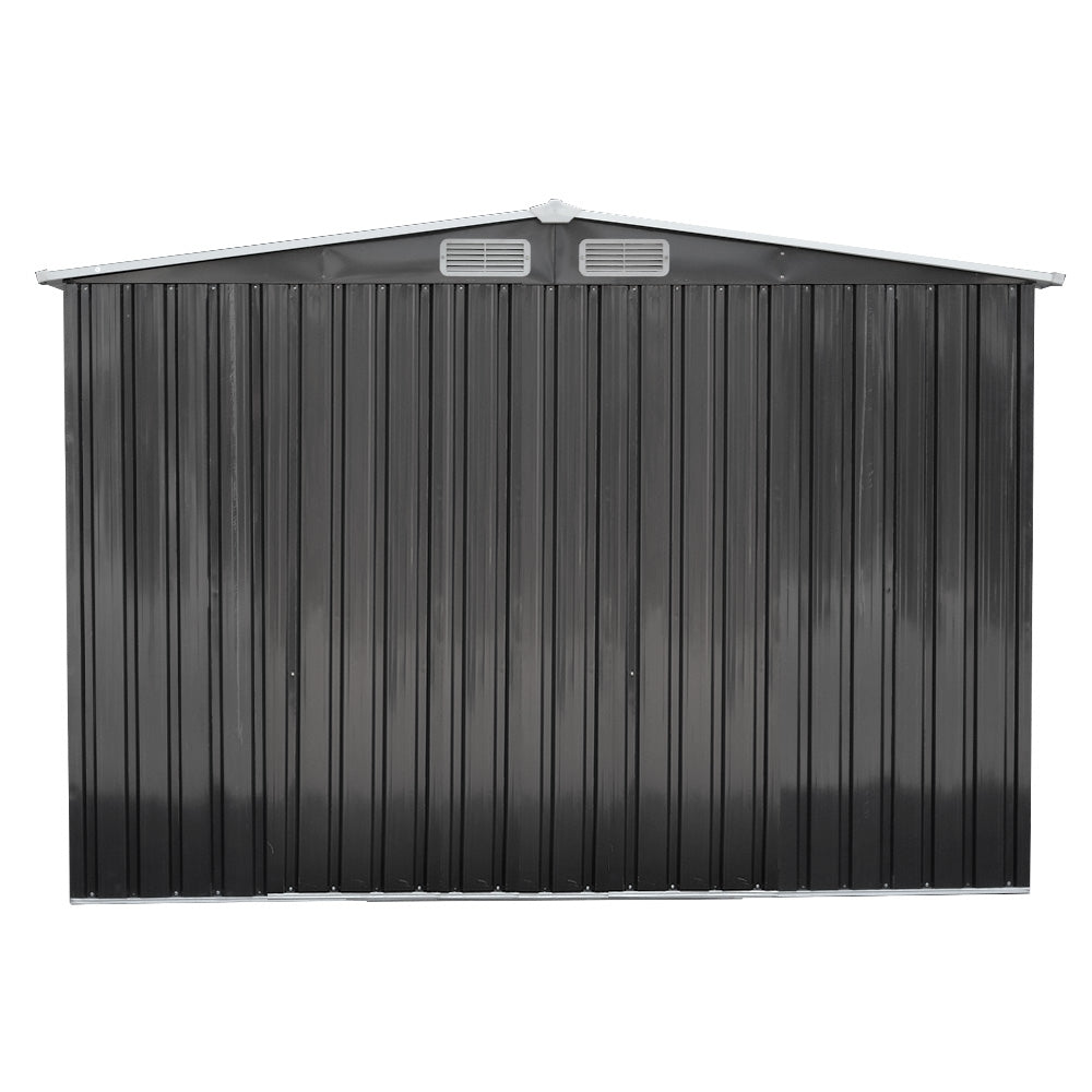 Giantz 2.57 x 3.12m Garden Shed with Roof - Grey