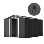 GIANTZ Garden Shed Workshop Shelter Metal Tool 2.6x3.9x2M