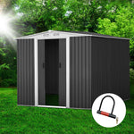 GIANTZ Garden Shed Workshop Shelter Metal with Roof 2.57x2x2M