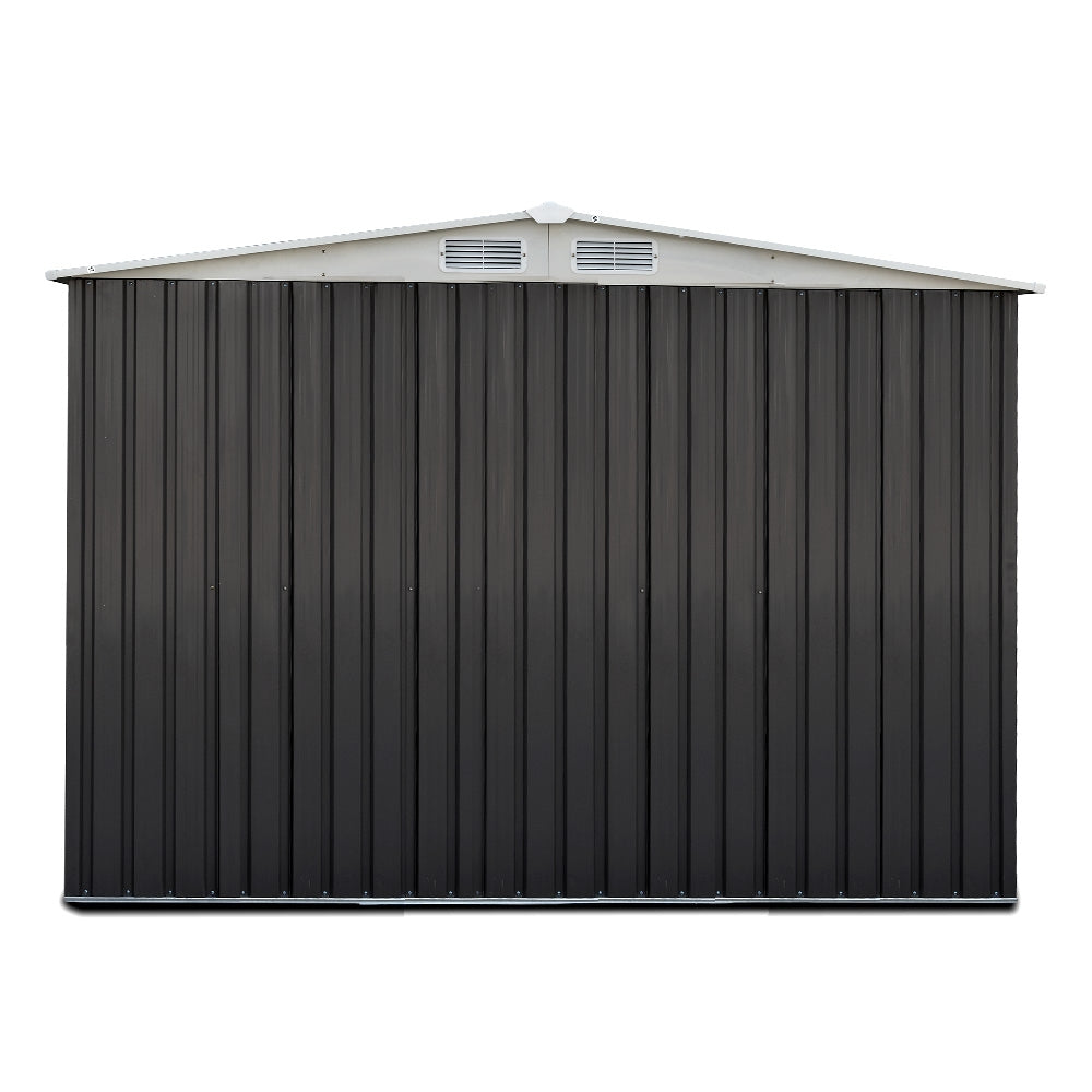 Giantz 2.05 x 2.57m Steel Garden Shed with Roof - Grey