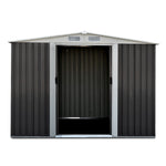 Giantz 2.05 x 2.57m Steel Base Garden Shed - Grey