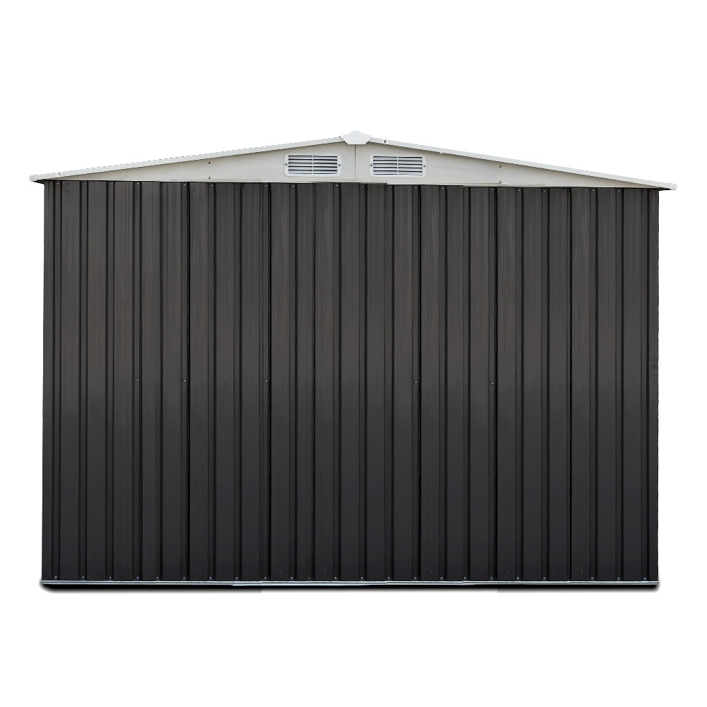 Giantz 2.05 x 2.57m Steel Base Garden Shed - Grey