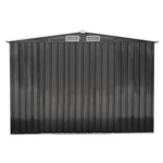 Giantz 2.57 x 2.57m Steel Base Garden Shed - Grey