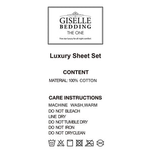 Giselle Bedding Double Size 1000TC Bedsheet Set - Grey