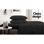 Giselle Bedding King Size 1000TC Bedsheet Set - Black