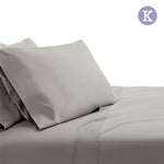 Giselle Bedding King Size 1000TC Bedsheet Set - Grey