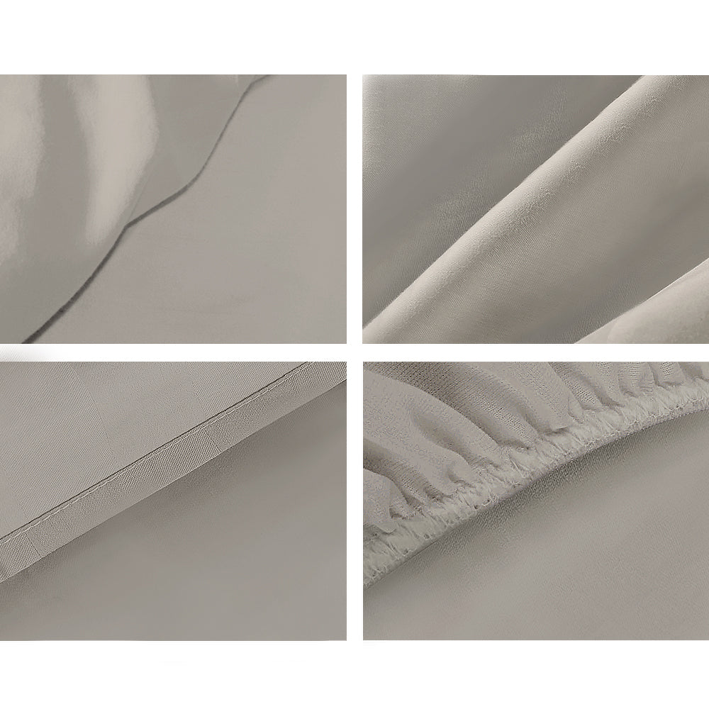 Giselle Bedding King Size 1000TC Bedsheet Set - Grey