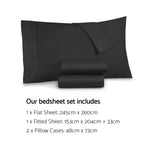 Giselle Bedding Queen Size 1000TC Bedsheet Set - Black