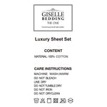 Giselle Bedding Double Size 4 Piece Bedsheet Set - Black