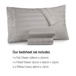 Giselle Bedding Double Size 4 Piece Bedsheet Set - Grey