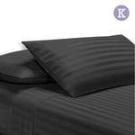 Giselle Bedding King Size 4 Piece Bedsheet Set - Black