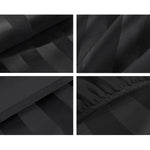 Giselle Bedding King Size 4 Piece Bedsheet Set - Black