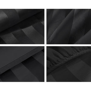 Giselle Bedding King Size 4 Piece Bedsheet Set - Black
