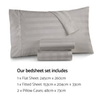 Giselle Bedding Queen Size 4 Piece Bedsheet Set - Grey