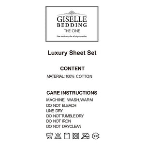 Giselle Bedding Queen Size 4 Piece Bedsheet Set - Grey