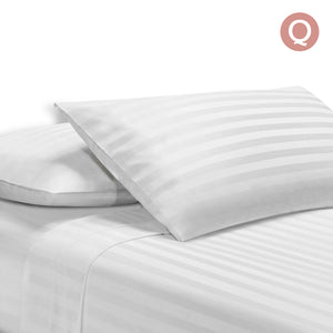 Giselle Bedding Queen Size 4 Piece Bedsheet Set - White