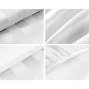Giselle Bedding Queen Size 4 Piece Bedsheet Set - White