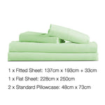 Giselle Bedding Double Size 4 Piece Micro Fibre Sheet Set - Apple