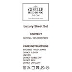 Giselle Bedding Double Charcoal 4pcs Bed Sheet Set Pillowcase Flat Sheet