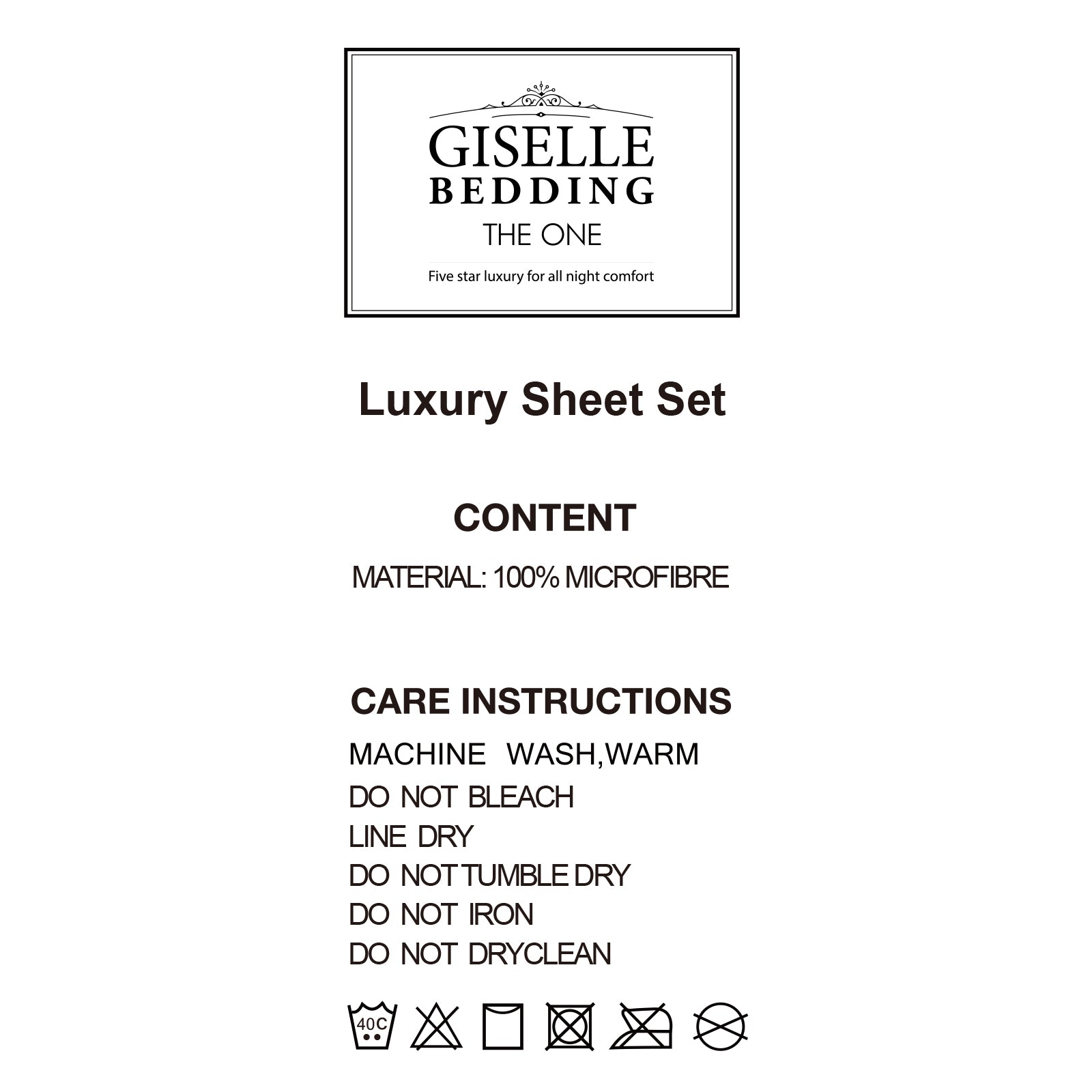 Giselle Bedding King Charcoal 4pcs Bed Sheet Set Pillowcase Flat Sheet