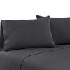 Giselle Bedding Queen Charcoal 4pcs Bed Sheet Set Pillowcase Flat Sheet