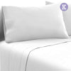 Giselle Bedding King Size 4 Piece Micro Fibre Sheet Set - White
