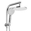 WELS 9 inch Rain Shower Head Round Wall Bathroom Arm Handheld Spray Bracket Rail Chrome