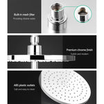 WELS Round 9 inch Rain Shower Head and Taps Set Bathroom Handheld Spray Bracket Rail Chrome