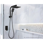 Brass Shower Mixer Head Hot and Cold Bathroom Tap Mat Black