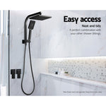 Brass Shower Mixer Head Hot and Cold Bathroom Tap Mat Black