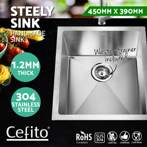 Cefito 390 x 450mm Stainless Steel Sink