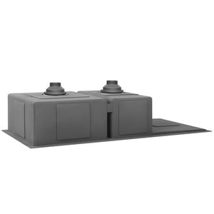 Cefito 1000 x 450mm Stainless Steel Sink Silver Black