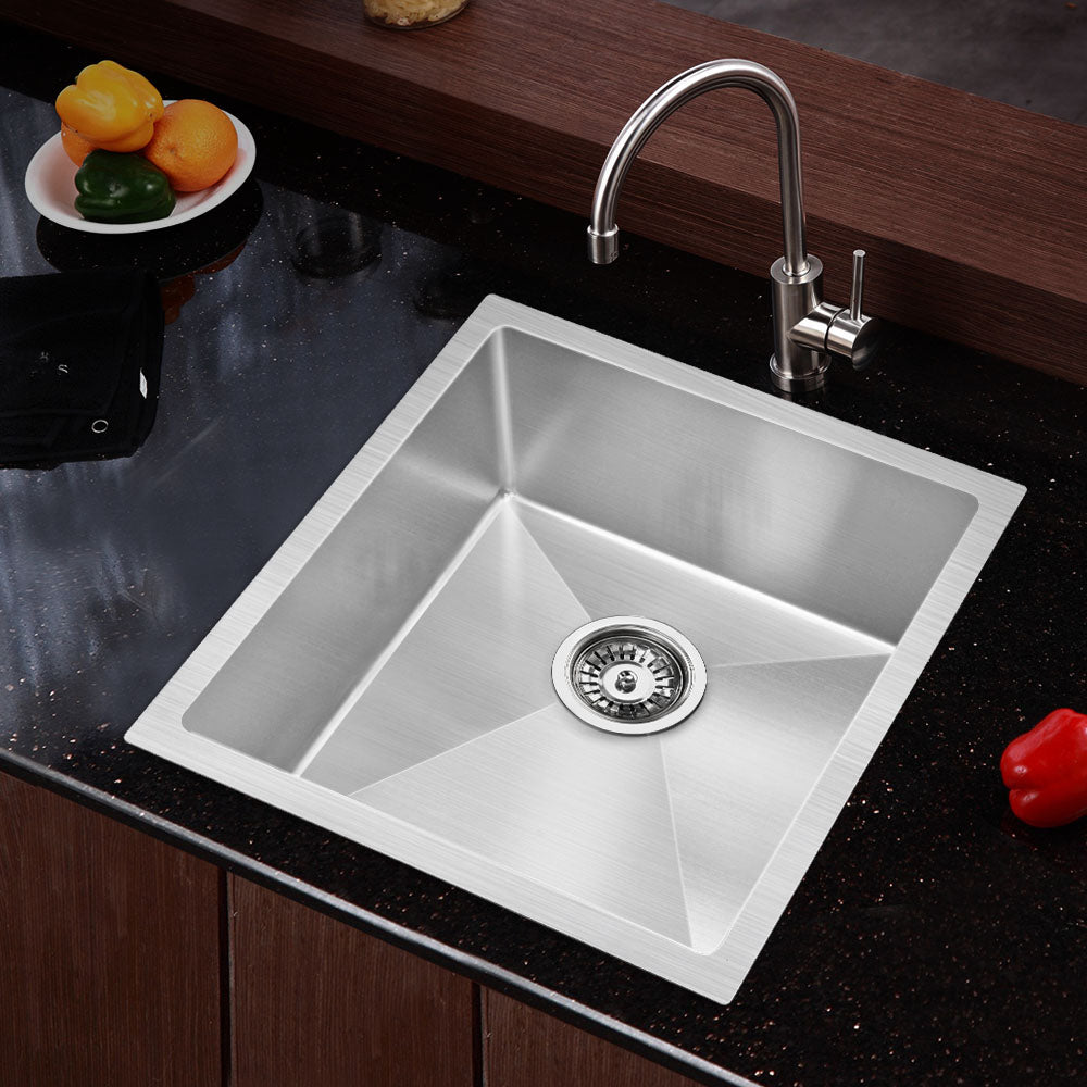 Cefito 440x450mm Stainless Steel Kitchen Laundry Sink Single Bowl Nano Silver